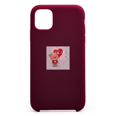 Чехол-накладка для Apple iPhone 11 (бордовый) ORG Soft Touch