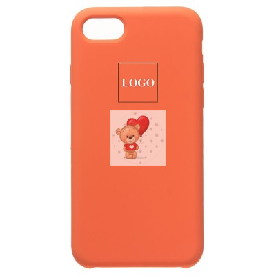 Чехол-накладка для Apple iPhone 7 (темно-оранжевый) ORG Soft Touch