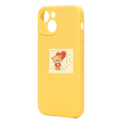 Чехол-накладка для Apple iPhone 13 mini (желтый) ORG Soft Touch с закрытой камерой