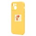 Чехол-накладка для Apple iPhone 13 mini (желтый) ORG Soft Touch с закрытой камерой