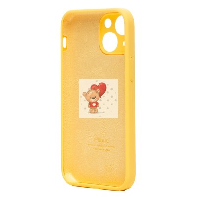 Чехол-накладка для Apple iPhone 13 mini (желтый) ORG Soft Touch с закрытой камерой