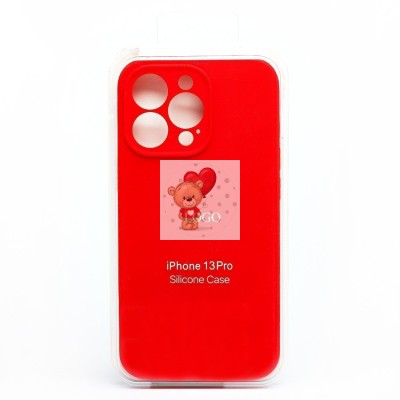 Чехол-накладка для Apple iPhone 13 Pro (красный) ORG Soft Touch с закрытой камерой