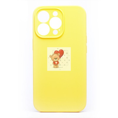 Чехол-накладка для Apple iPhone 13 Pro (желтый) ORG Soft Touch с закрытой камерой