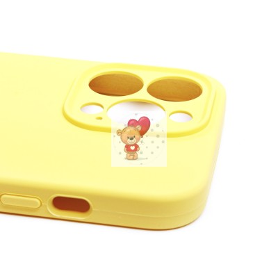 Чехол-накладка для Apple iPhone 13 Pro (желтый) ORG Soft Touch с закрытой камерой