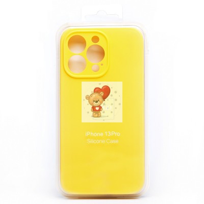 Чехол-накладка для Apple iPhone 13 Pro (желтый) ORG Soft Touch с закрытой камерой