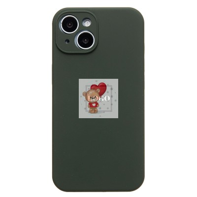 Чехол-накладка для Apple iPhone 14 (темно-зеленый) ORG Soft Touch с закрытой камерой