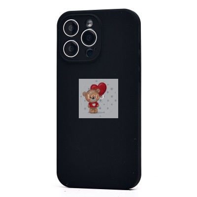 Чехол-накладка для Apple iPhone 15 Pro Max (черный) ORG Soft Touch с закрытой камерой