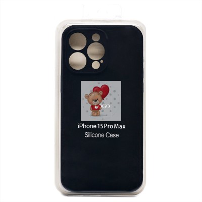 Чехол-накладка для Apple iPhone 15 Pro Max (черный) ORG Soft Touch с закрытой камерой