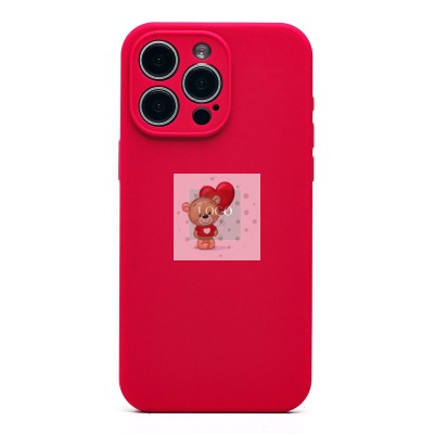 Чехол-накладка для Apple iPhone 15 Pro Max (бордовый) ORG Soft Touch с закрытой камерой