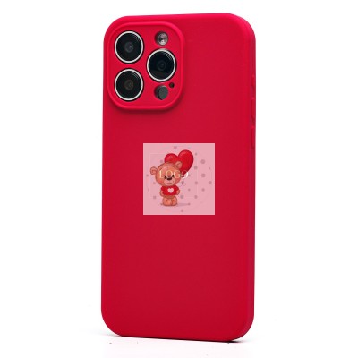 Чехол-накладка для Apple iPhone 15 Pro Max (бордовый) ORG Soft Touch с закрытой камерой