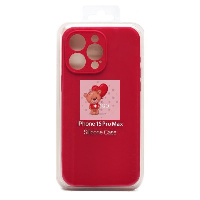 Чехол-накладка для Apple iPhone 15 Pro Max (бордовый) ORG Soft Touch с закрытой камерой