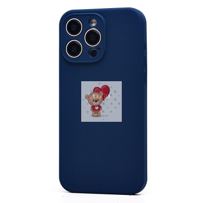 Чехол-накладка для Apple iPhone 15 Pro Max (темно-синий) ORG Soft Touch с закрытой камерой