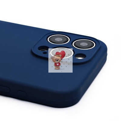 Чехол-накладка для Apple iPhone 15 Pro Max (темно-синий) ORG Soft Touch с закрытой камерой