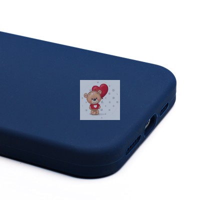 Чехол-накладка для Apple iPhone 15 Pro Max (темно-синий) ORG Soft Touch с закрытой камерой