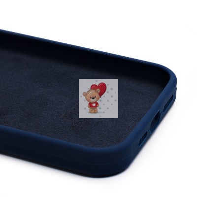 Чехол-накладка для Apple iPhone 15 Pro Max (темно-синий) ORG Soft Touch с закрытой камерой