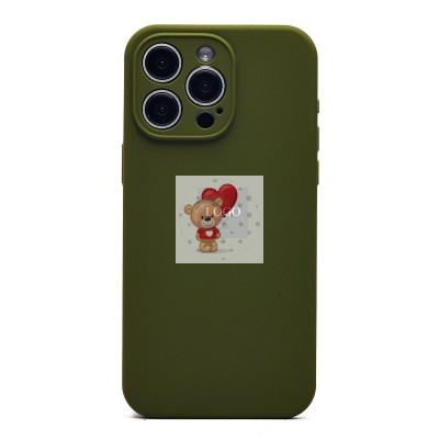 Чехол-накладка для Apple iPhone 15 Pro Max (темно-зеленый) ORG Soft Touch с закрытой камерой