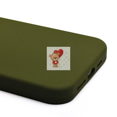 Чехол-накладка для Apple iPhone 15 Pro Max (темно-зеленый) ORG Soft Touch с закрытой камерой