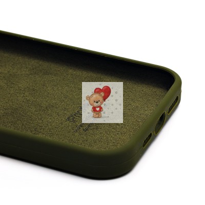 Чехол-накладка для Apple iPhone 15 Pro Max (темно-зеленый) ORG Soft Touch с закрытой камерой