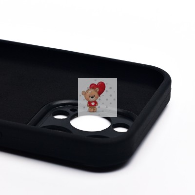 Чехол-накладка для Apple iPhone 15 Pro (черный) ORG Soft Touch с закрытой камерой