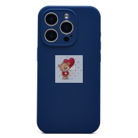 Чехол-накладка для Apple iPhone 15 Pro (темно-синий) ORG Soft Touch с закрытой камерой