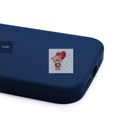 Чехол-накладка для Apple iPhone 15 Pro (темно-синий) ORG Soft Touch с закрытой камерой