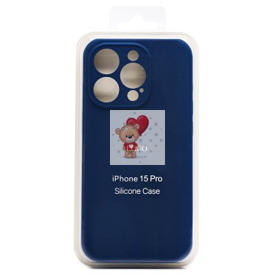 Чехол-накладка для Apple iPhone 15 Pro (темно-синий) ORG Soft Touch с закрытой камерой