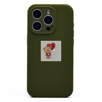 Чехол-накладка для Apple iPhone 15 Pro (темно-зеленый) ORG Soft Touch с закрытой камерой