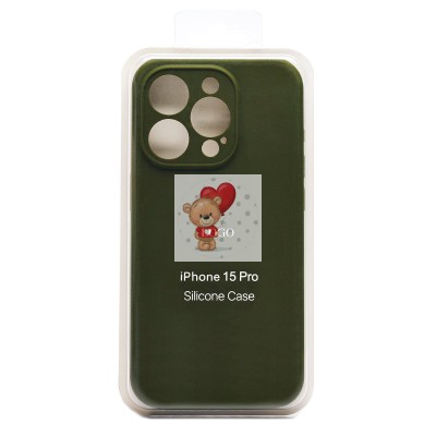 Чехол-накладка для Apple iPhone 15 Pro (темно-зеленый) ORG Soft Touch с закрытой камерой Чехол-накладка для Apple iPhone 15 Pro (темно-зеленый) ORG Soft Touch с закрытой камерой