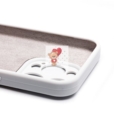 Чехол-накладка для Apple iPhone 15 Pro (белый) ORG Soft Touch с закрытой камерой