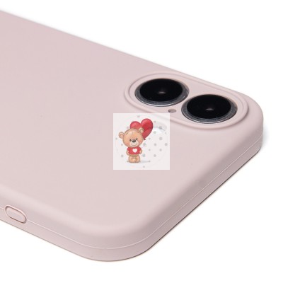 Чехол-накладка для Apple iPhone 16 Plus (бежевый) ORG Soft Touch с закрытой камерой