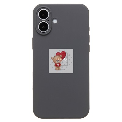 Чехол-накладка для Apple iPhone 16 Plus (темно-серый) ORG Soft Touch с закрытой камерой