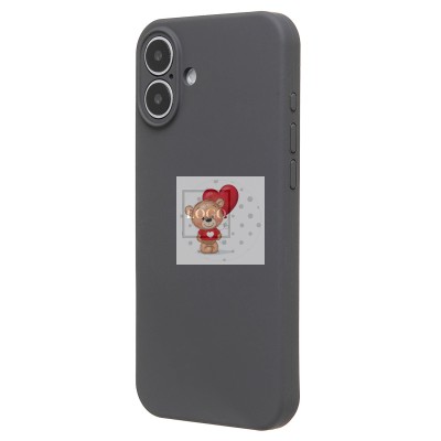 Чехол-накладка для Apple iPhone 16 Plus (темно-серый) ORG Soft Touch с закрытой камерой