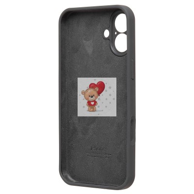 Чехол-накладка для Apple iPhone 16 Plus (темно-серый) ORG Soft Touch с закрытой камерой