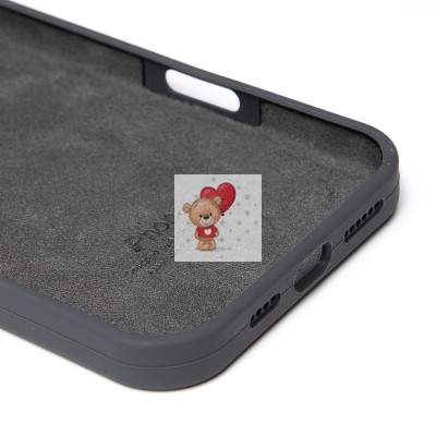 Чехол-накладка для Apple iPhone 16 Plus (темно-серый) ORG Soft Touch с закрытой камерой