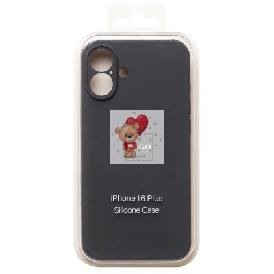 Чехол-накладка для Apple iPhone 16 Plus (темно-серый) ORG Soft Touch с закрытой камерой