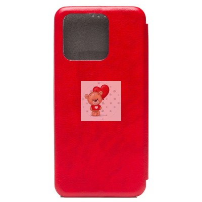 Чехол-книжка для Xiaomi Redmi 10C открытие в бок (красный) BC002 Чехол-книжка для Xiaomi Redmi 10C открытие в бок (красный) BC002
