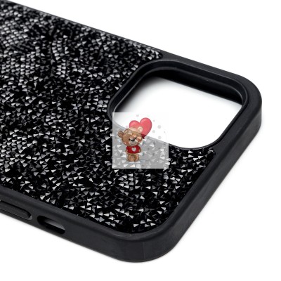 Чехол-накладка для Apple iPhone 12 Pro Max россыпь кристаллов (черный) PC071 POSH SHINE Чехол-накладка для Apple iPhone 12 Pro Max россыпь кристаллов (черный) PC071 POSH SHINE