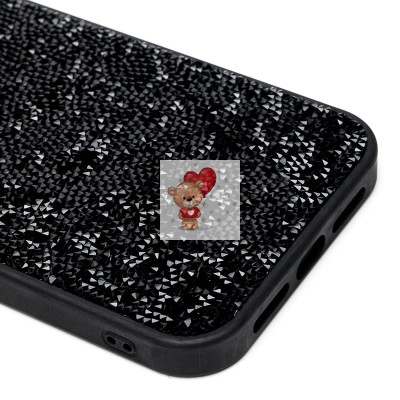 Чехол-накладка для Apple iPhone 12 Pro Max россыпь кристаллов (черный) PC071 POSH SHINE Чехол-накладка для Apple iPhone 12 Pro Max россыпь кристаллов (черный) PC071 POSH SHINE