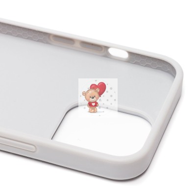 Чехол-накладка для Apple iPhone 13 Pro россыпь кристаллов (серебристый) PC071 POSH SHINE