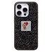 Чехол-накладка для Apple iPhone 15 Pro россыпь кристаллов (черный) PC071 POSH SHINE