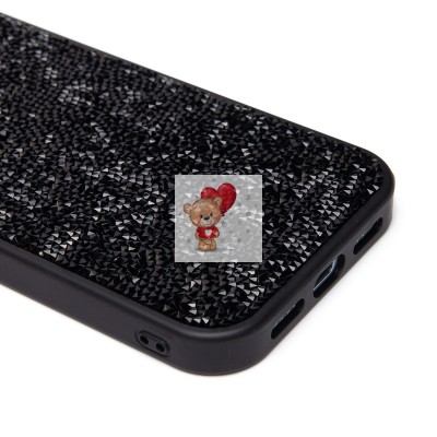 Чехол-накладка для Apple iPhone 15 россыпь кристаллов (черный) PC071 POSH SHINE Чехол-накладка для Apple iPhone 15 россыпь кристаллов (черный) PC071 POSH SHINE