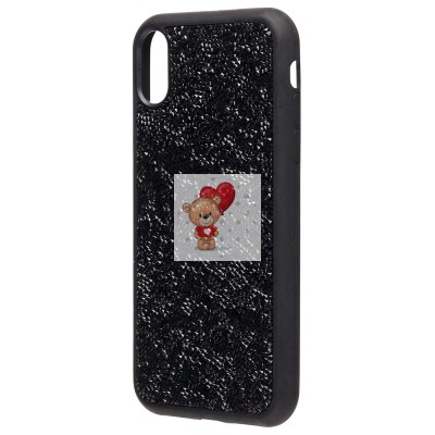 Чехол-накладка для Apple iPhone XR россыпь кристаллов (черный) PC071 POSH SHINE Чехол-накладка для Apple iPhone XR россыпь кристаллов (черный) PC071 POSH SHINE