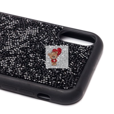 Чехол-накладка для Apple iPhone XR россыпь кристаллов (черный) PC071 POSH SHINE Чехол-накладка для Apple iPhone XR россыпь кристаллов (черный) PC071 POSH SHINE