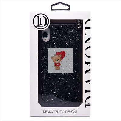 Чехол-накладка для Apple iPhone XR россыпь кристаллов (черный) PC071 POSH SHINE Чехол-накладка для Apple iPhone XR россыпь кристаллов (черный) PC071 POSH SHINE