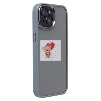 Чехол-накладка для Apple iPhone 15 (серый) PC090