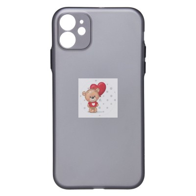 Чехол-накладка для Apple iPhone 11 (матово-прозрачный/черный) PC091 Чехол-накладка для Apple iPhone 11 (матово-прозрачный/черный) PC091