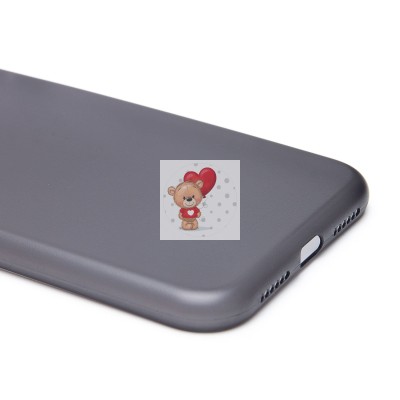 Чехол-накладка для Apple iPhone 11 (матово-прозрачный/черный) PC091