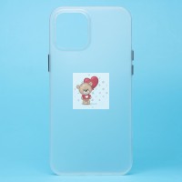 Чехол-накладка для Apple iPhone 12 Pro Max (матово-прозрачный/белый) PC091 Чехол-накладка для Apple iPhone 12 Pro Max (матово-прозрачный/белый) PC091