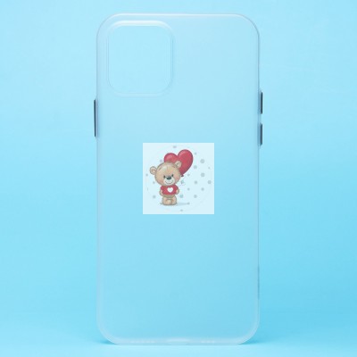 Чехол-накладка для Apple iPhone 12/iPhone 12 Pro (матово-прозрачный/белый) PC091 Чехол-накладка для Apple iPhone 12/iPhone 12 Pro (матово-прозрачный/белый) PC091