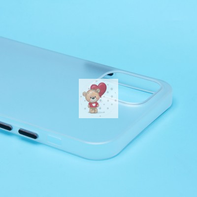 Чехол-накладка для Apple iPhone 12/iPhone 12 Pro (матово-прозрачный/белый) PC091 Чехол-накладка для Apple iPhone 12/iPhone 12 Pro (матово-прозрачный/белый) PC091